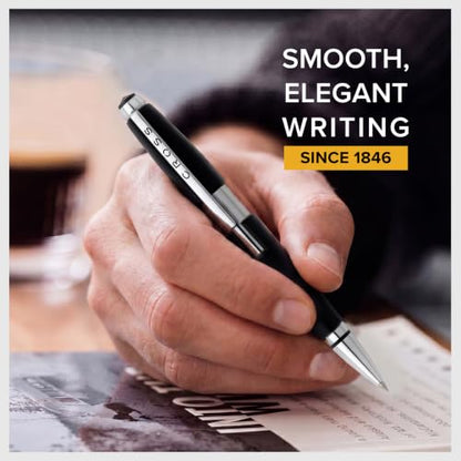 Cross Edge Jet Black Gel Rollerball Pen, Medium Point, Black Ink - color: Jet Black