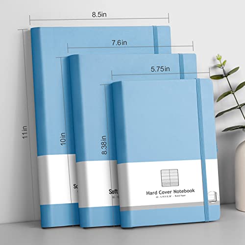 AHGXG Lined Journal Notebook, 320 Numbered Pages, A5 (5.75'' X 8.38'') - color: Light Blue, size: A5