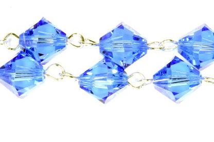 Catholic Communion Rosary Bracelet Created with Swarovski® Crystals, Glass - color: Sapphire - September