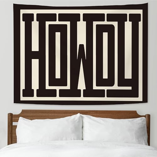 KAIOUS Western Howdy Wall Hanging Tapestry, 50x58 - color: Howdy, size: 58"L x 50"W
