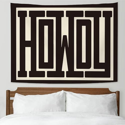 KAIOUS Western Howdy Wall Hanging Tapestry, 50x58 - color: Howdy, size: 58"L x 50"W