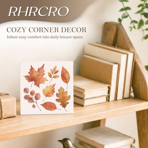 Fall Leaves Decor Wooden Box Sign - color: Fall-13