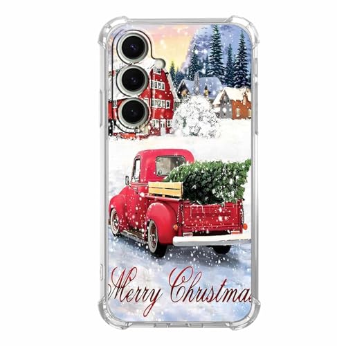 Nostalgic Christmas Red Truck Case for Samsung Galaxy A17 5G/4G, Snowy Farm Pattern, Trendy Cool Soft TPU Bumper Cover for Samsung Galaxy A17 5G/4G - color: Christmas2