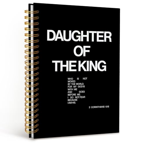 CFFJLHN Christian Notebook, Daughter of the King Bible Journal, Religious Scripture Journals for Writing, Christian Gifts for Women, Church Notes Journal, Scripture Hardcover Spiral Notebook - color: 9