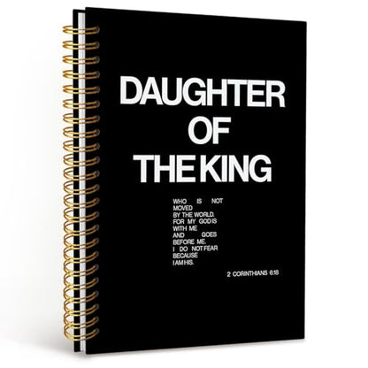 CFFJLHN Christian Notebook, Daughter of the King Bible Journal, Religious Scripture Journals for Writing, Christian Gifts for Women, Church Notes Journal, Scripture Hardcover Spiral Notebook - color: 9