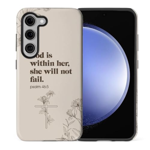 Compatible with Samsung Galaxy S23 Plus Full Body Matte Case Hard Shell Shockproof Screen Lens Protection for Girl Boy Cute Pattern Christian Bible Verse Religious Scripture Jesus - color: Christian Bible Verse Religious Scripture Jesus, size: Samsung Gal