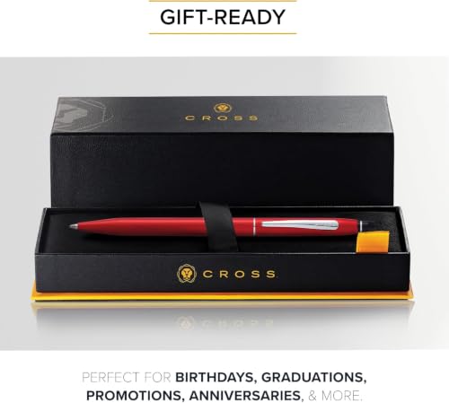 Cross Click Refillable Ballpoint Pen, Medium, Crimson Lacquer - color: Red