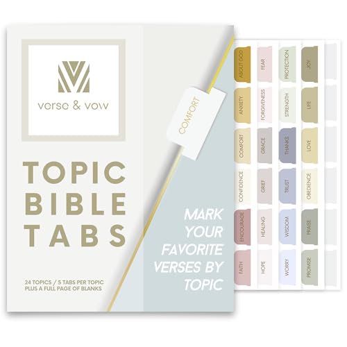 Topic Bible Tabs: 150 Tabs, 24 Topics for Verse Marking - color: Original