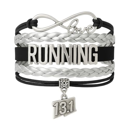 Infinity Collection Running Gifts- Runner Bracelet, Jewelry, Adjustable Charm Bracelet- Perfect Cross Country, Track, Marathon Gifts … - color: 13.1