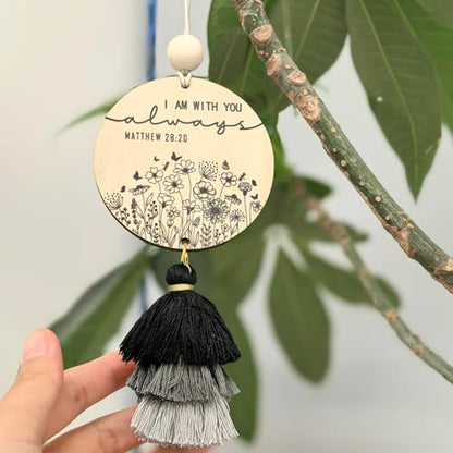 Christian Car Charm Cute Rear View Mirror Accessories for Women - color: Black