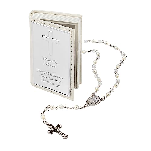THINGS REMEMBERED First Communion Girl's White Rosary