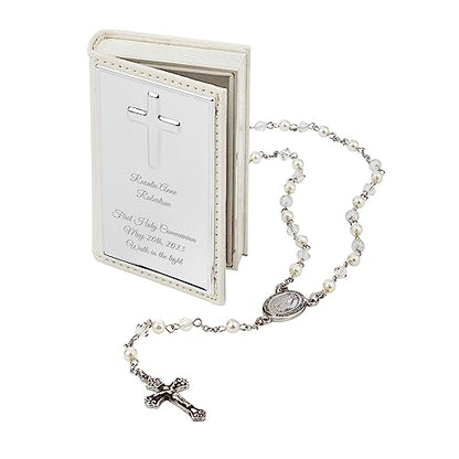 THINGS REMEMBERED First Communion Girl's White Rosary