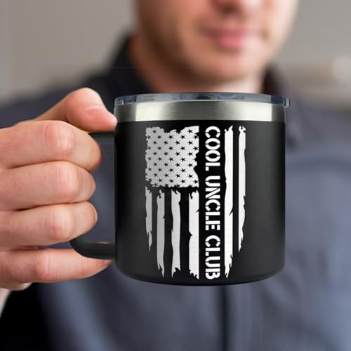 Cool Uncle Club 14 Oz Tumbler, Nutrition Facts Gifts For Uncle From Niece, Nephew - Birthday, Christmas Funny Gift For Men Him From Niece, Nephew, Kids - color: uncle club