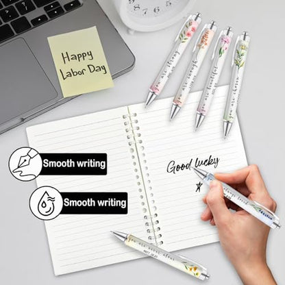 6Pcs Christian Pens for Women - Floral Bible Verse Ballpoint Pens with Inspirational Quotes, Religious Gifts for Women, Friend, Daughter and Church, Uplifting Office and School Supplies - style: Christian