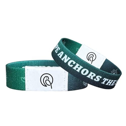 NFC Bible Verse Bracelets, Dark Green - color: HOPE ANCHORS THE SOUL（GREEN）