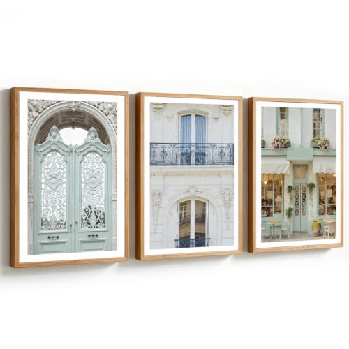 KAlRNE Italian City Pictures European Architecture Wall Art Set-16’’X24’’X3 - color: buildings(medium), size: 16"Lx24"W