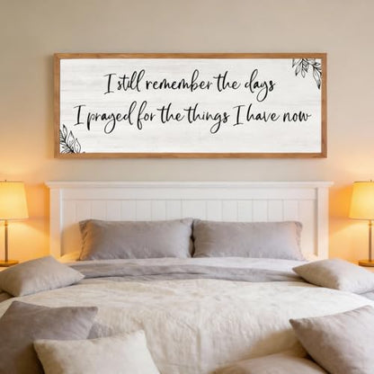 Foutcheou I Still Remember the Days I Prayed Sign Wall Art, 40"×15", Wood - color: I Still Remember the Days I Prayed Wood, size: 40"L x 15"W