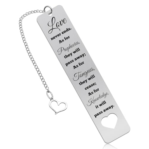 Bible Bookmark Book Lover Gift Christian Bookmark Inspirational Scripture Bookmarks Religious Gifts for Women Men Girls Book Marks for Reading First Communion Gifts for Girls Baptism Graduation Gift - color: Bible Verse Metal Bookmark 02