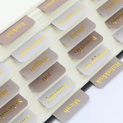 Mr. Pen- Laminated Bible Tabs, 75 pcs, Easy-to-Read & Apply - color: Mystic Forest