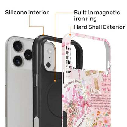Magnetic Case for iPhone 18 Pro Max iPhone 17 Pro Max,Compatible with Magsafe PC Hard Shell & Silicone Inner Bumper Anti-Scratch Cover Shockproof Retro Newspaper Collage Religious Jesus - color: Retro Newspaper Collage Religious Jesus, size: iPhone 18 Pro