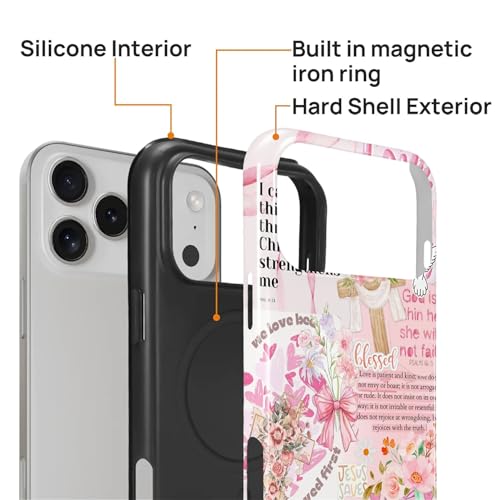 Magnetic Case for iPhone 18 Pro Max iPhone 17 Pro Max,Compatible with Magsafe PC Hard Shell & Silicone Inner Bumper Anti-Scratch Cover Shockproof Retro Newspaper Collage Religious Jesus - color: Retro Newspaper Collage Religious Jesus, size: iPhone 18 Pro