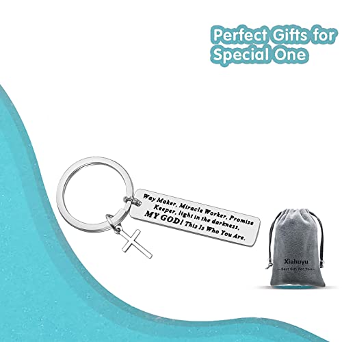 Xiahuyu Christian Keychain - Bible Verse Baptism & Communion Gift - Inspirational Religious Gifts for Women & Men - color: Christian-8