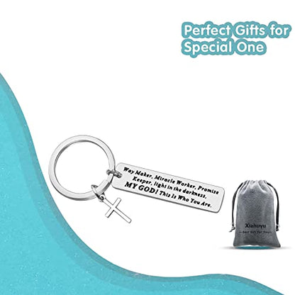 Xiahuyu Christian Keychain - Bible Verse Baptism & Communion Gift - Inspirational Religious Gifts for Women & Men - color: Christian-8