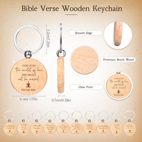50 Sets Christian Gifts Bulk, Religious Bible Bookmarks, Keychain and Pen