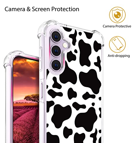 for Samsung Galaxy S23 Case - Black Cow Print - color: Black Cow Print, size: Galaxy S23