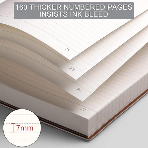 AHGXG Lined Journal Notebook, 320 Numbered Pages, B5 (7.6'' X 10'') - color: Purple, size: B5