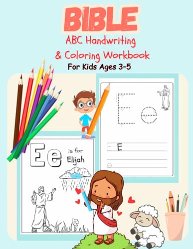 Bible ABC Handwriting & Coloring Workbook for Kids Ages 3–5: Learn Letters with Faith-Based Fun & Christian Coloring Pages (Awesome Activity Adventureland)