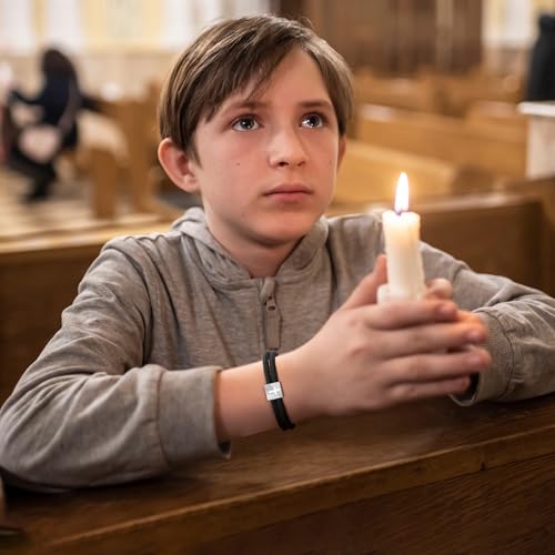 MEALGUET Christian Gifts Cross Bracelet for Boys : Adjustable Black Rope Faith Cross Bracelets for 6 8 10 12 14 16 Years Age Teenage Young Boy Son, Religious Jewelry Gift Ideas for Easter Baptism - style: Bless this little