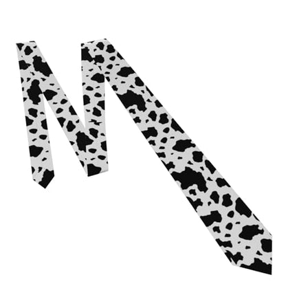 Men's Neckties, Novelty Printed Skinny Tie for Work Casual Party - color: Cow Print