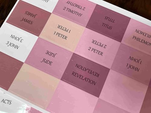 Pink Repositionable Bible Tabs for Women, Laminated Large Print Stickers, Easy to Read and Apply, Fits Standard and Catholic Bibles - color: Catholic Pink