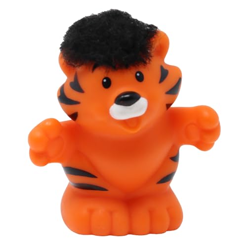 Fisher-Price Replacement Part for Collectible Little People Noah's Ark, Zoo or Circus Playset K0725 - Replacement Orange and Black Stripe Tiger Figure with Touch and Feel Black Fur on Head