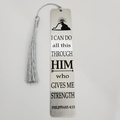 Christian Psalm Bookmarks, Bible Verse Gifts, Metal Bookmarks (Philippians 4:13 Bookmark Gifts) - color: Philippians 4:13 Bookmark Gifts