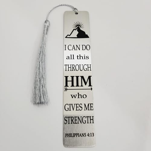 Christian Psalm Bookmarks, Bible Verse Gifts, Metal Bookmarks (Philippians 4:13 Bookmark Gifts) - color: Philippians 4:13 Bookmark Gifts