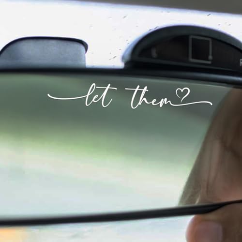 Let Them Mental Health Rearview Mirror Sticker Set - color: Let Them