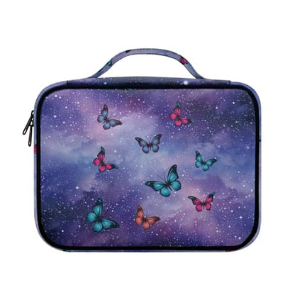 Bible Cover Church Carrying Book Case Polyester Bible Protective with Pen Slots and Zippered Pocket Customizable - color: Butterfly