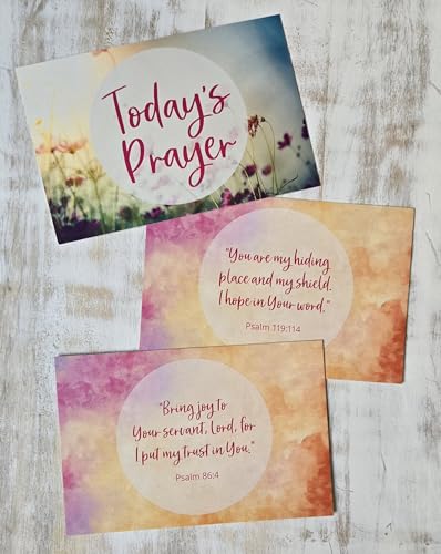 Crown Jewlz Christian Floral Prayer and Scripture Cards Bundle of 2