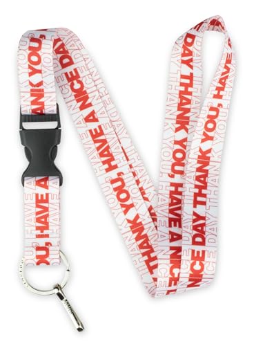 Limeloot Lanyard – Soft Neck Lanyard with Quick Release & Key Ring – ID Badge Holder & Keychain Lanyard for Men & Women - color: Thank You