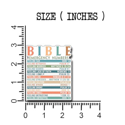 (3Pcs) Bible Emergency Numbers Sticker Christian Inspirational Decals Decorate Books Laptop Phone Water Bottles Kindles Tumbler Waterproof Vinyl Stickers 2,5 x 3 Inch - color: Bible Emergency Numbers