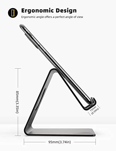 Lamicall Cell Phone Stand, Phone Dock: Cradle, Holder, Stand for Office Desk - Black - color: Black