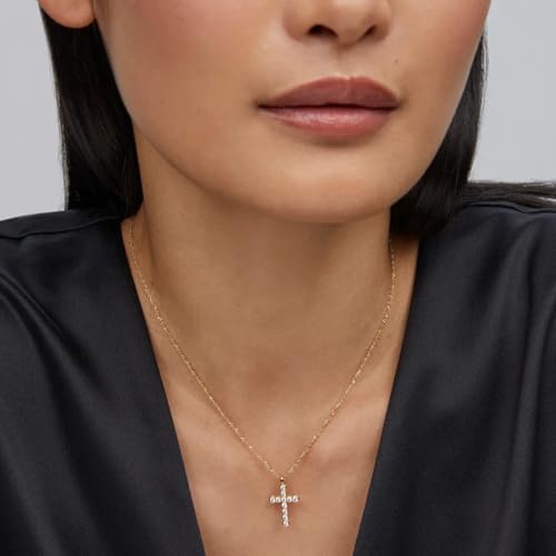 Kendra Scott Cross Crystal Pendant Necklace, Fashion Jewelry for Women - color: GOLD - WHITE CRYSTAL