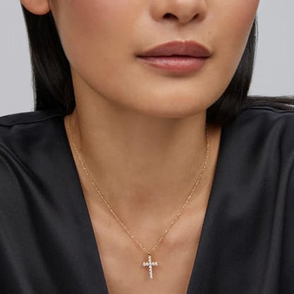 Kendra Scott Cross Crystal Pendant Necklace, Fashion Jewelry for Women - color: GOLD - WHITE CRYSTAL