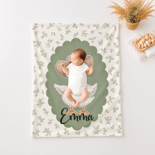 Personalized Cowboy Goose Blanket, Custom Baby Throw - color: #Ver13
