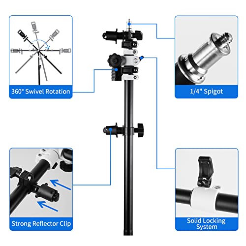 Selens Telescopic Reflector Holder Extendable Boom Arm 360 Degree Swivel