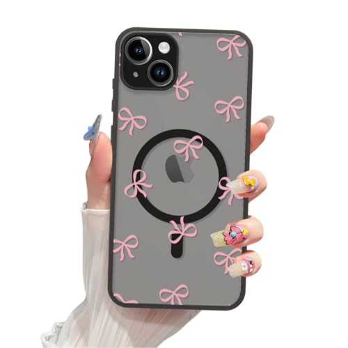 Magnetic Phone Case for iPhone 7/8/SE 2020/2022 4.7",Compatible with MagSafe,Vintage Cute Pink Bow Pattern Aesthetic Design Cases TPU Shockproof Protective Phone Cover for Girls Women - color: Mini bow, size: for iPhone 7/8/SE 2020/2022