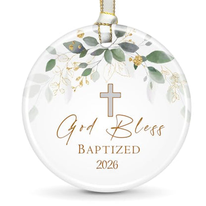 Baptism Cross Gift for Boys, God Bless Cross Ornament - color: Color5