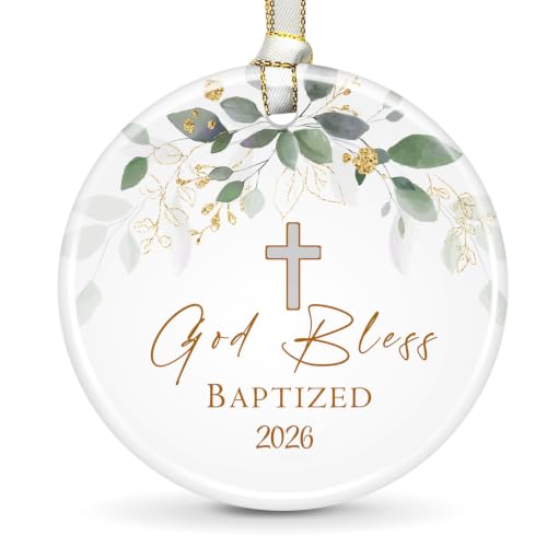 Baptism Cross Gift for Boys, God Bless Cross Ornament - color: Color5